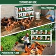 thumbnail image 4 of Gallineros para Aves Cajas Nido Metálicas - Caja Nido 8 Compartimentos Acero Galvanizado - Sistema de Recogida Automática - Color Verde con Soporte - Ideal para Gallinas Ponedoras - Fácil Limpieza, 4 of 7