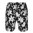 thumbnail image 3 of Fotbe Lilies Flowers Trajes de Baño Estampados para Hombre, Shorts de Verano de Secado Rápido, Ropa de Playa, Bañadores-X-Large, 3 of 6