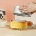 thumbnail image 3 of 3-Piece Round Cake Pan Set (4/6/8 Inch) - Non-Stick Baking Molds with Removable Bases for Wedding, Birthday & DIY Cakes - Essential Kitchen Baking Tools, 3 of 11
