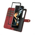 thumbnail image 3 of Allytech Wallet Case for Samsung Galaxy Z Fold6, Galaxy Z Fold6 Cover, Zipper Pocket Multiple Cards Holder Hand Wrist Strap Shockproof Phone Case for Galaxy Z Fod 6 - Red, 3 of 9