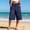 Linen pants-40Navy, variant on Gamivast Linen Capri Pants for Women Cropped Wide Leg High Waisted Flowy Pants Drawstring Elastic Waist Culotte Pants with Pockets for Vacation Casual Days Breathable Lounge Beach Wear