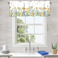 thumbnail image 2 of Jbralid Spring Wildflowers Polyester Curtain Valance for Windows, Watercolor Floral Window Treatments 1 Panel for Kitchen Windows Bathroom Bedroom,54 x 18 inch, 2 of 5