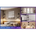 thumbnail image 3 of Set of 2 Battery Operated Wall Sconces, Dimmable RGB Indoor Cordless LED Wall Lamps, Rechargeable Wireless, Brass, 3 of 9