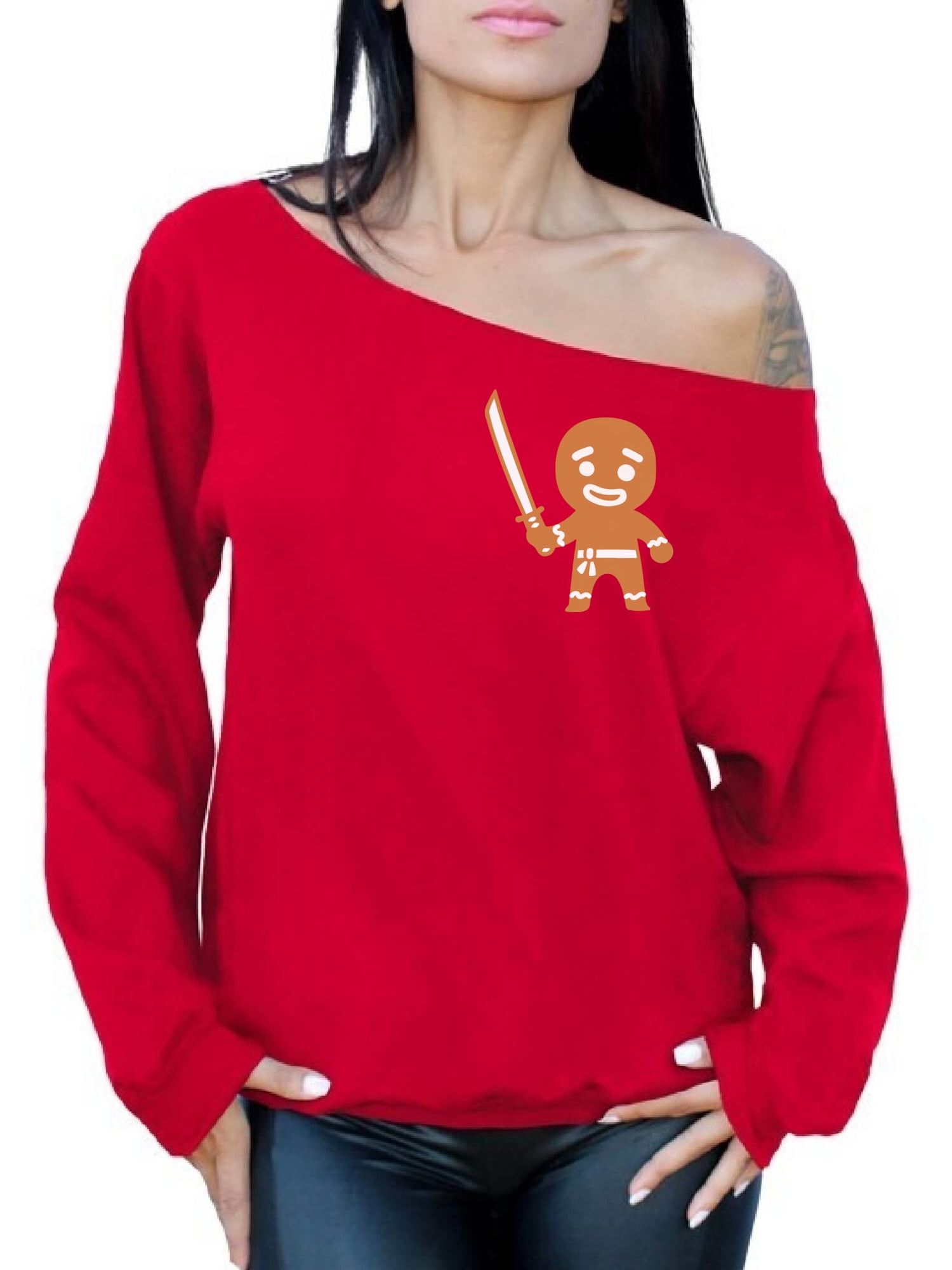 off the shoulder ugly christmas sweater dress