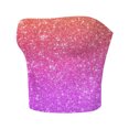 thumbnail image 4 of Byworldtasic Women's Sparkly Strapless Crop Top Glitter Sequin Tube Party Clubwear Top, 4 of 6