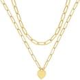 thumbnail image 3 of Lindo collar de corazón Pequeño collar de gargantilla con colgante de corazón de oro de 14 quilates Collar de cadena de corazón abierto de amor de oro pequeño para mujer Collar de oro delicado Regalos, 3 of 4