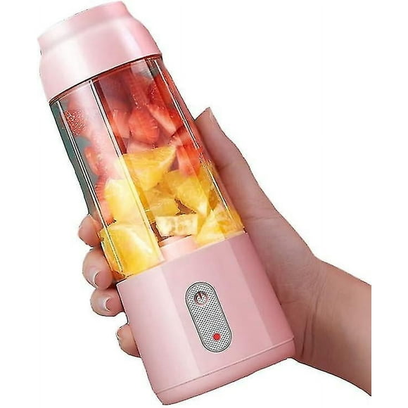 Usb Portable Electric Juicer,300ml Mini Food Milkshake Multifunctional Juice Cup Machine, 304 Stainless Steel And Abs Material,pink