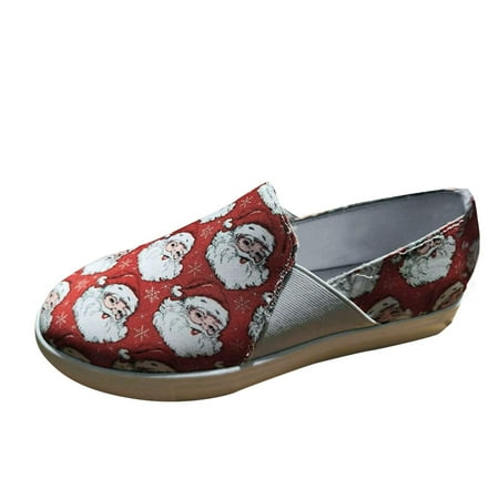 

Cute Cartoon Shoes Woman Slip On Lefu Shoes Large Casual Shoes Santa Fashion Shoes