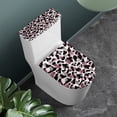 thumbnail image 3 of HELLHERO Toilet Lid Cover Pack of 2 Elastic Fabric Stretchy Fabric for Friends Pink Flower, 3 of 8