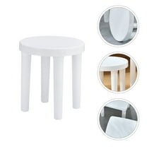UPOUART 1Pcs Round Plastic Footstool Non-slip Stool for Living Room and Bathroom Use