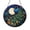 Acrylic 3.5 Inch, variant on Peacock Night Sky Faux Stained Glass Window Panel – Decorative Art