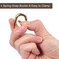thumbnail image 4 of Uxcell 1.14 Inch Spring Oval Ring Round Snap Clip Trigger for Bag Purse Keychain, 8Pack Gold, 4 of 6