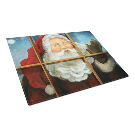 

Caroline s Treasures Kindly Visitor Santa Claus Christmas Glass Cutting Board Large