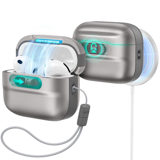 Funda ESR para AirPods Pro 3 con MagSafe, titanio, 2025