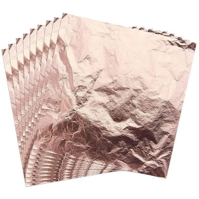 200 hojas de papel de aluminio imitación hoja para decoración artística, manualidades, dorado de muebles, clavos, pinturas, slime, revestimiento de paredes, 5,5 x 5,5 pulgadas