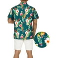 thumbnail image 4 of LA LEELA Men's Hawaiian Shirt Vacation Casual Beach Shirts Button Down Short Sleeve Dress Shirts for Men 4XL Aloha, Blue, 4 of 5