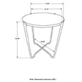 thumbnail image 7 of Latifa Round Marble Top Accent Side Table Red and Black, 7 of 7