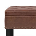 thumbnail image 4 of Lomond 43" W  Storage Ottoman Bench in Distressed Saddle Brown Faux Leather, 4 of 12