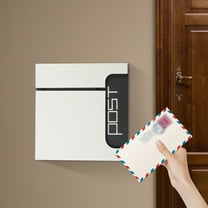 Rectangular Post Box Large Letter Mail Box Steel Lockable Wall Mount Mailbox New