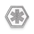 thumbnail image 1 of 14K White Gold Non-enameled Medical Jewelry Pendant, 1 of 2