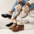 thumbnail image 5 of SACFOF Winter Snow Boots for Women Mid Heel Ankle Booties Faux Suede Fur Lined Slip-on Shoes, 5 of 5