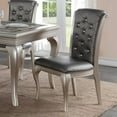 thumbnail image 2 of Traditional Silver hue Set of 2 Dining Chairs Formal Tufted Back Upholstered Cushion Seat Kitchen Breakfast Room Side Chairs, 2 of 9