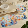 thumbnail image 6 of Watercolor Wildflowers Shower Curtain Sets with Rugs 4 Piece Rustic, 6 of 8