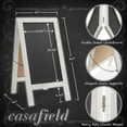 thumbnail image 5 of Casafield 40" x 20" A Frame Chalkboard Sign, Whitewash Brown Double-Sided Magnetic Wooden Menu Board for Cafés, Sandwich Shops, Sidewalks, and Weddings, 5 of 8
