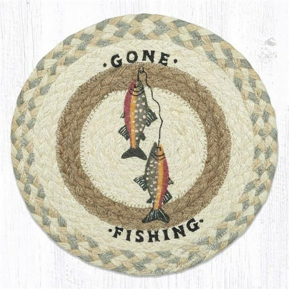 Capitol Importing 80-658GF 10 in. MSPR-658 Gone Fishing Printed Round Trivet