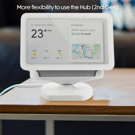 Wasserstein - Adjustable Stand for Google Nest Hub (2nd Gen) - Chalk