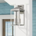 thumbnail image 6 of Livex Lighting Nyack 3 Light Outdoor Wall Lantern in Nickel, 6 of 15