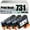 Combo Pack, variant on 731 P2V27A Print Head, Compatible for HP DesignJet T1700 T1708 Plotter Printers —— High Print Volume with Chip