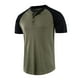 thumbnail image 4 of pstuiky camisetas de hombre, Camisa de hombre de color liso, manga corta, con solapa y manga corta camisetas de hombre m, 4 of 7