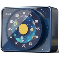 VOCOO Visual Timer - 60 Minute Countdown Mechanical Digital Egg Timer with Magnetic Quiet Time Management for Kids Cooking Kitchen Classroom(Blue)