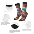 thumbnail image 3 of Fuzoiu Rainbow Lamb Breakfast Print Athletic Crew Socks for Men & Women,Casual Crew Socks,Above Ankle Crew Socks for Business, Casual, 3 of 6