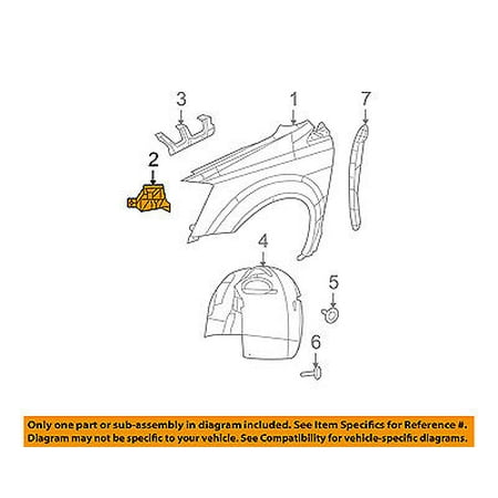 - Dodge CHRYSLER OEM 08-10 Grand Caravan Fender-Front Bracket Right 68023334AB