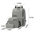 thumbnail image 3 of Cadorn 3PC Travel Laptop Backpack, Business Theft Slim Laptop Backpack With USB Charging Port, College Bag Gifts, 3 of 7
