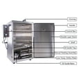 thumbnail image 6 of Hakka Outdoor Digital Electric Smoker, 4-Layer Stainless Steel BBQ Meat Smoker Grill with Double-Walled Insulation, 1000W High-Capacity Smoker, 6 of 7
