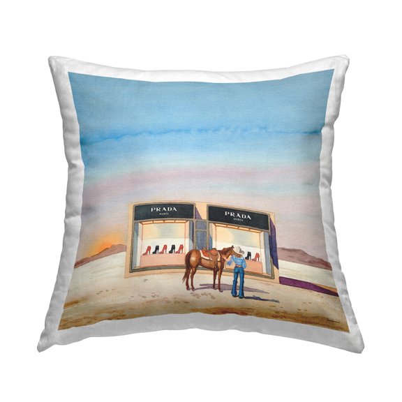 Stupell Industries Desert Shoe Store Decorative Printed Throw Pillow Design by Amanda Greenwood.