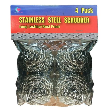 Stainless Steel Grill Pan Cast Iron Scrubber Sponges 4