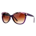 thumbnail image 2 of SA106 Womens Reptile Leather Trim Oversize Butterfly Sunglasses Pink, 2 of 4