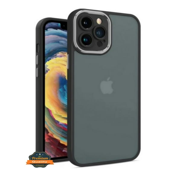 For Samsung Galaxy A16 5G Translucent Hybrid Matte Frosted Slim Fit Ultra-Thin Protective TPU Edges Bumper Frame Phone Case Cover by Xpression, Black