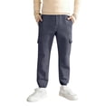 thumbnail image 3 of uublik Boys Girls Sweatpants Size 4T-13 Kids Cargo Pants Elastic Waist Lightweight Outdoor Jogger Pants Dark Gray, 3 of 6
