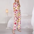thumbnail image 3 of Fotbe Watermelon Pattern Long Sleeve Pajama Set for Women,Sleepwear Set,2-piece Loungewear Set,Soft PJs Comfy Nightwear with Pockets -Large, 3 of 7