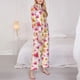 thumbnail image 3 of Balery Watermelon Conjunto de Pijama con Estampado para Mujer, Conjunto de Dos Piezas con Manga Larga, Ropa de Dormir Suave con Bolsillos, Pijamas Cómodos-Large, 3 of 7
