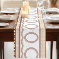 thumbnail image 3 of Table Runners 70 Inches Long Dress Scarves, Bohemian Geometric Farmhouse Coffee/Dining/Kitchen Table Decor, Holiday Table Runner, Vintage Key Designs Cycle Striped 13x70 Inch, 3 of 9
