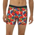 thumbnail image 2 of Men'S Boxer Briefs, Blueberry Print Strawberry Soft And Breathable Mens Underwear Boxer Briefs With Widen Waist, 2 of 2