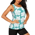 thumbnail image 2 of Lsque Vintage Floral Printed Workout Tank Tops for Women, Athletic Sports Tank Tops, Compression Sleeveless Dry Fit Shirts,Sleeveless Yoga Shirt-X-Large, 2 of 9