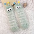 thumbnail image 2 of Fabrcox Funny Cartoon Big Eyes Monster Slipper Socks, Thick Warm Winter Indoor Floor Socks, Cozy Casual Loungewear Socks for Sleep (Mint Green), 2 of 8