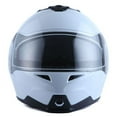 thumbnail image 6 of 1Storm Motorcycle Street Bike Modular/Flip up Dual Visor/Sun Shield Full Face Helmet HG339 Glossy White, 6 of 7